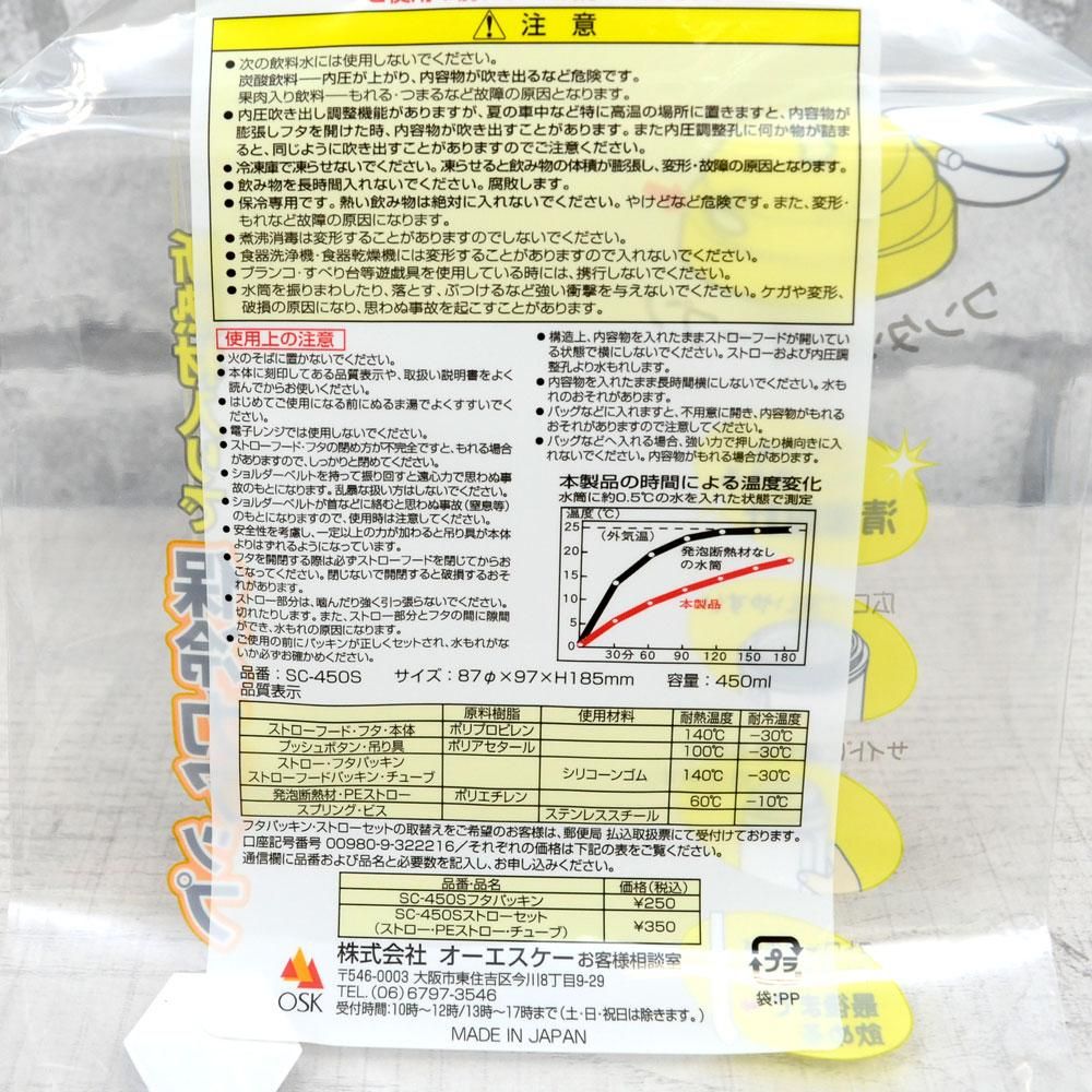 ストロー付水筒(保冷タイプ)