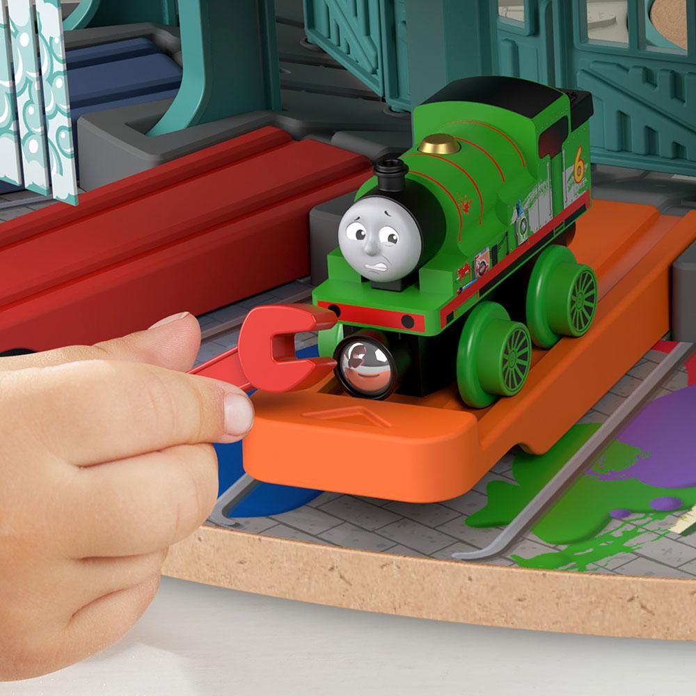 【送料無料】木製きかんしゃトーマス車両セット トーマス パーシー エドワード ゴードン エミリー ジェームス ヘンリー スペンサー きかんしゃトーマス 木製レールシリーズ Percy パーシー | Fisher