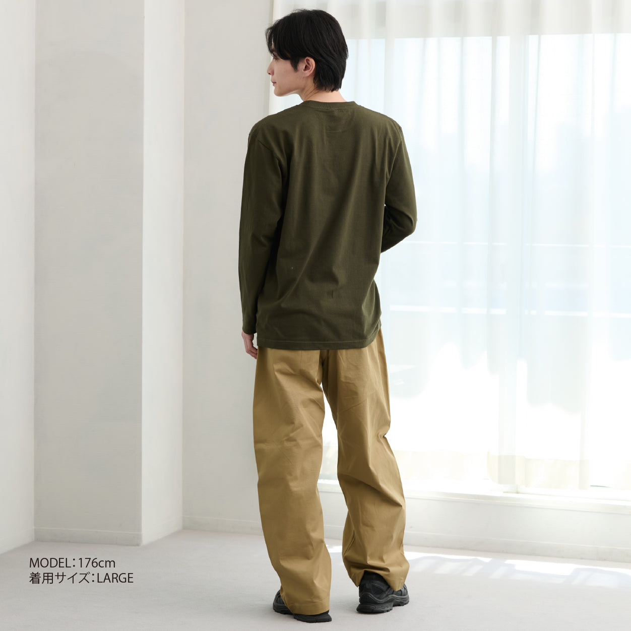 【公式WEBストアオリジナル】トーマス長袖Tシャツ（大人用／アーミーグリーン）